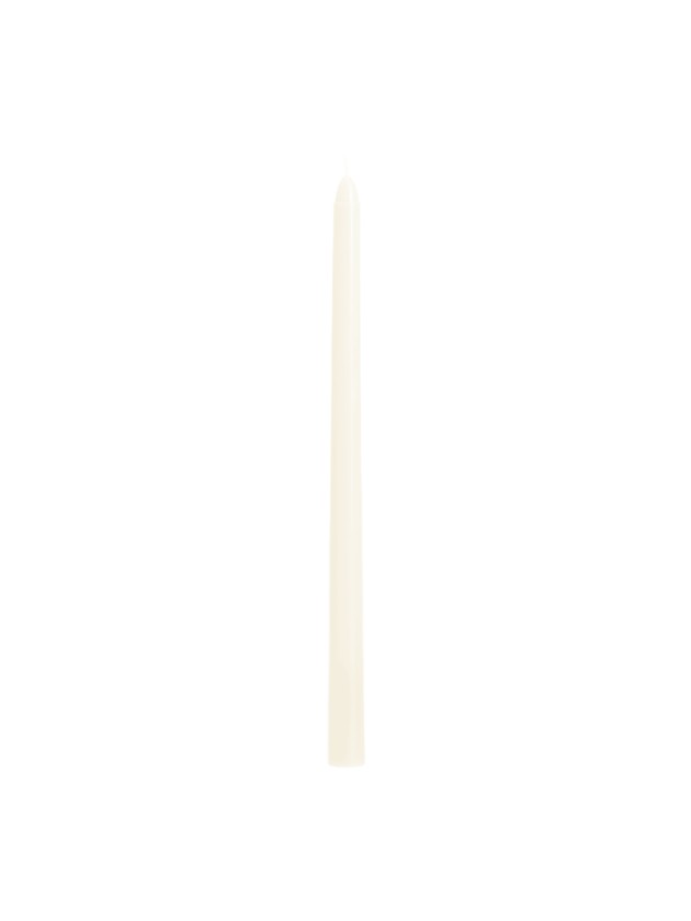 SET 2 BOUGIES FLAMBEAU BLANC NACRE 30CM