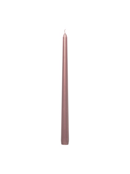 SET 2 BOUGIES FLAMBEAU OR ROSE METAL 30CM
