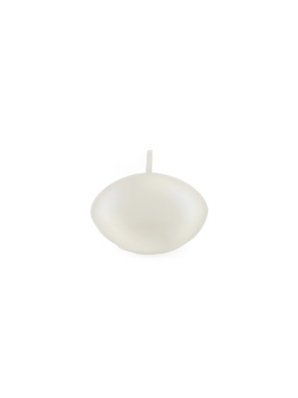 SET OF 6 PEARLY WHITE FLOATING CANDLES DIA 4.7CM