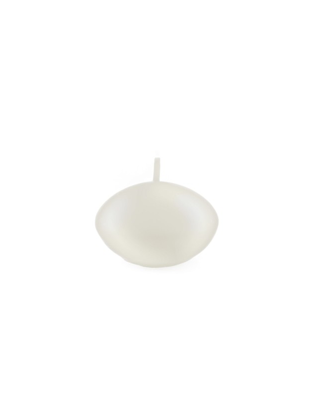 SET OF 6 PEARLY WHITE FLOATING CANDLES DIA 4.7CM