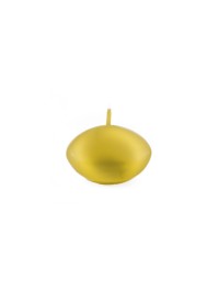 SET OF 6 METALLIC GOLD FLOATING CANDLES DIA 4.7CM