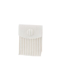 SET 4 TÜTEN RAYURES BLANC/LEINEN 5.5CM X 4CM X 8CM
