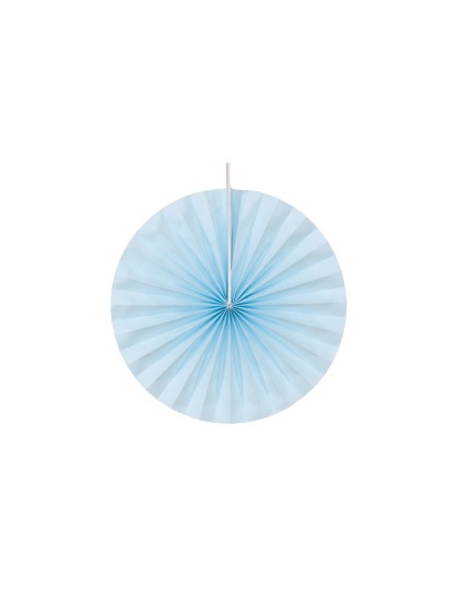 SET OF 4 PASTEL BLUE FANS DIA 20CM