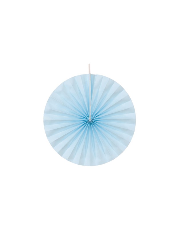 SET OF 4 PASTEL BLUE FANS DIA 20CM