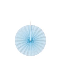 SET OF 4 PASTEL BLUE FANS DIA 20CM