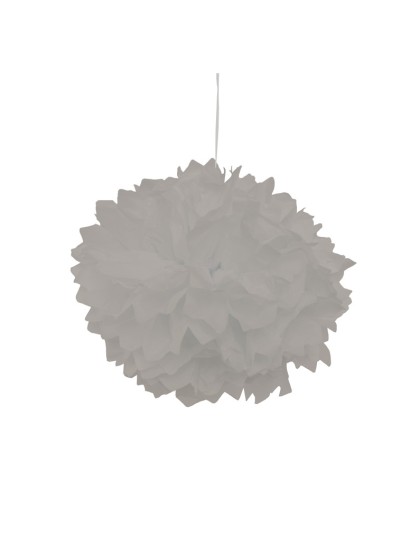 SET 2 POMPONS PAPIER DE SOIE GRIS DIA 30CM