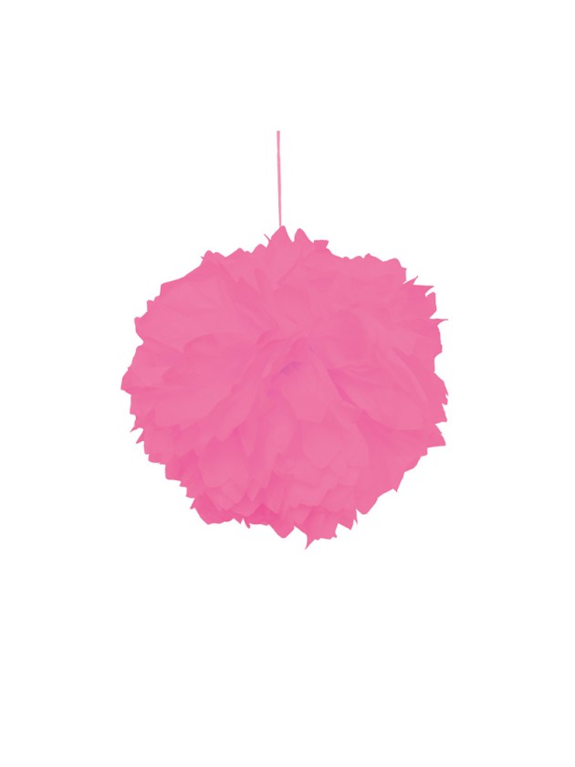 SET 2 POMPONS SEIDENPAPIER ROSA VIF DIA 30CM