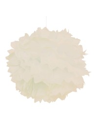 SET 2 POMPONS SEIDENPAPIER ELFENBEIN DIA 40CM