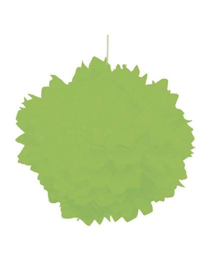 SET OF 2 LIME GREEN TISSUE POMPOMS DIA 40CM
