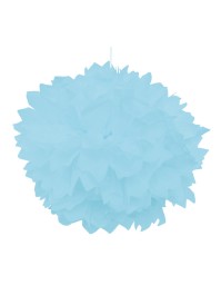 SET 2 POMPONS SEIDENPAPIER BLAU PASTELL DIA 40CM