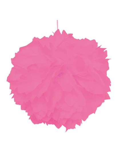 SET 2 POMPONS SEIDENPAPIER ROSA VIF DIA 40CM