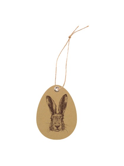 KARTE 12 ETIKETTEN FROHE OSTERN MIT OEILLET UND LIEN 6CM X 4.5CM
