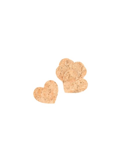 SET 24 CORK HEARTS 3.5CM X 3CM