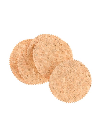 SET 12 DEKO RUNDES KORK ZUM VERSTRAUEN DIA 10CM