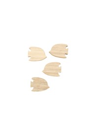 SET 12 FISCHE HOLZ ZUM VERSTRAUEN 3CM X 2.4CM X 0.7CM