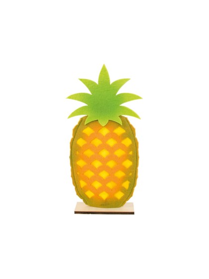 ANANAS FILZ S/HOLZFUSS 17.5CM X 35CM