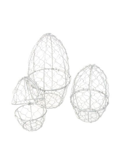 SET 3 EIER METALL ANTHRACITE DIA 12CM X 21CM/DIA 10CM X 16CM / DIA 8CM X 11CM