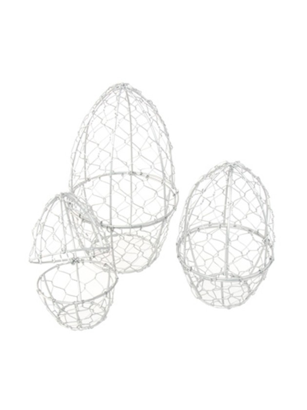 SET 3 OEUFS METAL ANTHRACITE DIA 12CM X 21CM/DIA 10CM X 16CM / DIA 8CM X 11CM