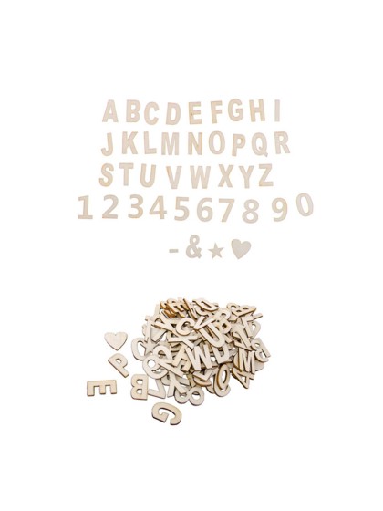 BEUTEL 120 PCS BUCHSTABEN UND ZAHLEN SELBSTKLEBEND 3CM X 2CM