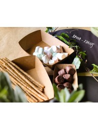 SET 8 KRAFTPAPIER-SCHALEN 250 GSM 550ML 12CM X 21.3CM X 4.5CM