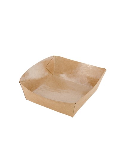 SET 8 BARQUETTES KRAFT 250GSM 250ml 12.3CM X 11.3CM X 4.5CM 