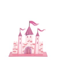 TISCHDEKORATION SCHLOSS PRINZESSIN 25CMX29CM