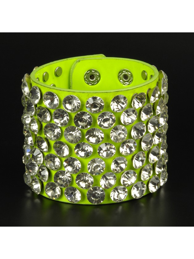 ARMBAND PUNK NOBLE GRÜN NEON 7 RENGELES 