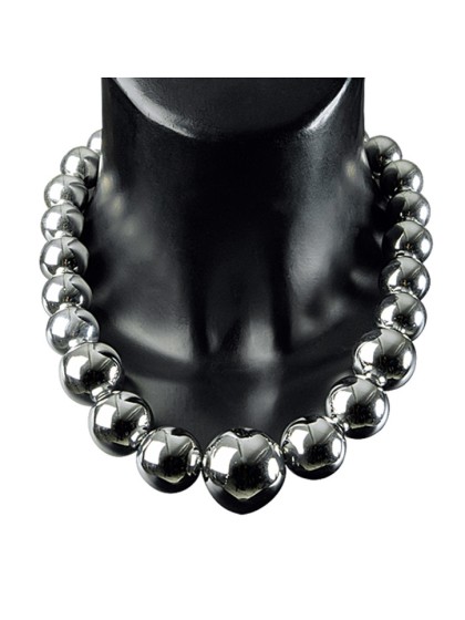 GROS HALSKETTE MIT BILLES SILBER 