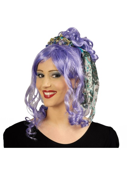 HAIRBAND BLUE WITH PEARLS 