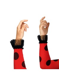 MANSCHETTEN ROT UND POIS SCHWARZ 