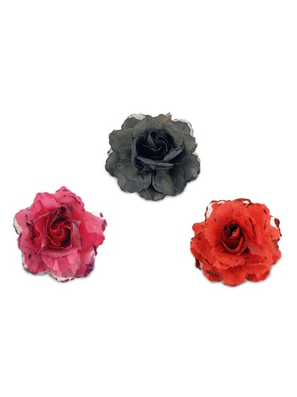 ROSA MIT CLIP 3 COL SORT. DIA 10CM
