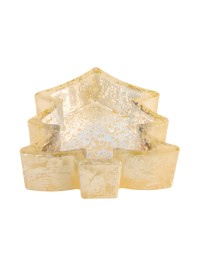 GOLDEN TREE GLASS CANDLE HOLDER 8CM X 8CM X 3.5CM