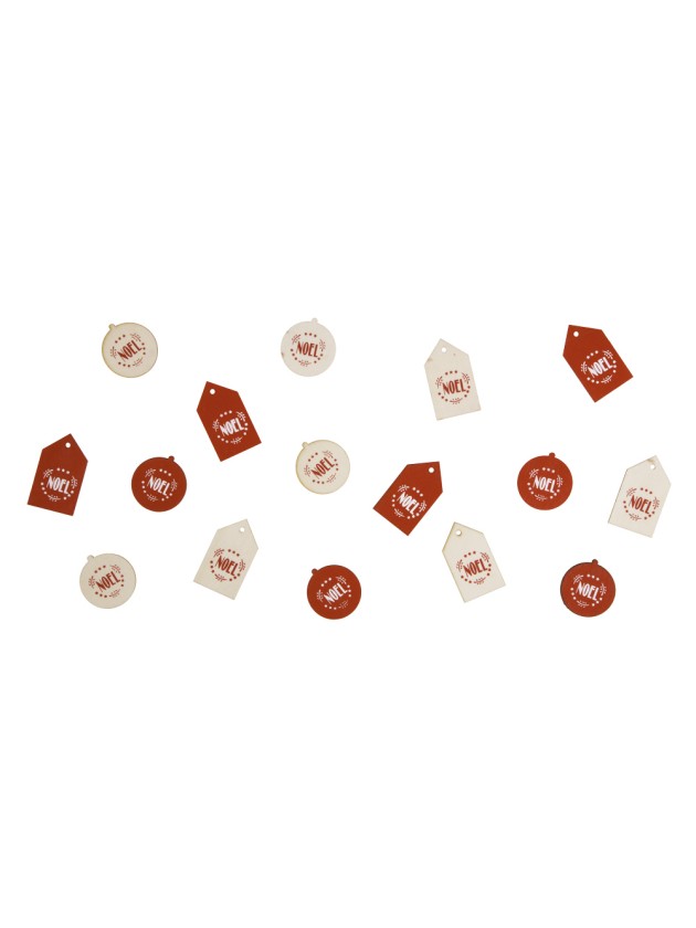 BAG OF 16 WOODEN BALLS ASSORTED DESIGNS 3CM X 5CM