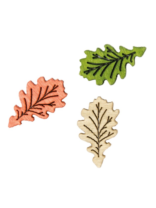 BEUTEL 24 MINI BLÄTTER HERBST COL SORT. 2CM