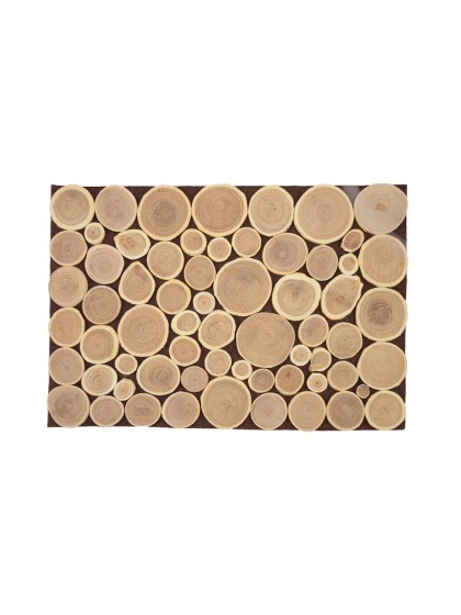 NATURAL WOODEN TABLE CENTER 35CM X 24CM