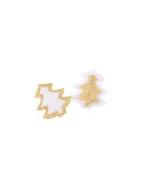 SET OF 6 TWO-COLORED CHAMPAGNE TREES ON CLIP 3CM