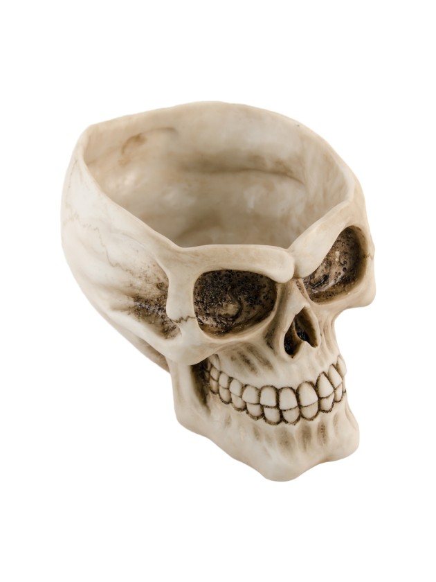 RESIN SKULL TRAY 12.5 X 15.8 X 10CM