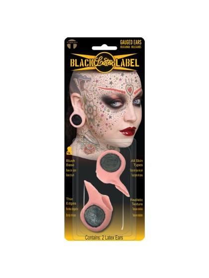 2 LATEX GAUGED EARS 