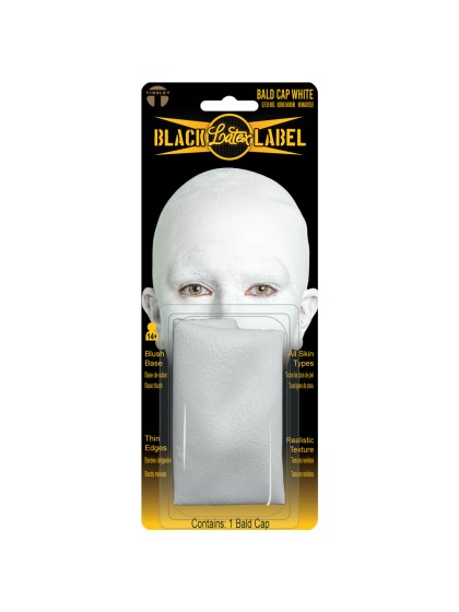 LATEX WHITE BALD CAP 