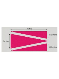SET 3 DEKOSTOFFS TRIANGLE FUCHSIA 