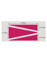 SET 3 DEKOSTOFFS TRIANGLE BORDEAUX 