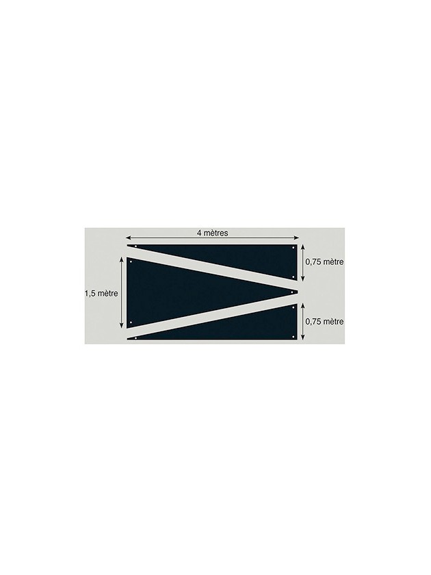 SET 3 DEKOSTOFFS TRIANGLE SCHWARZ 