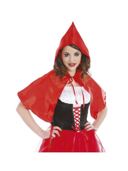 RED HOODED CAPE ONE SIZE - 75CM
