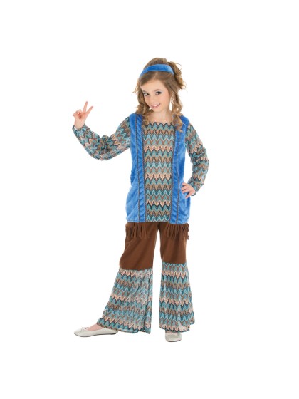 HIPPIE VINTAGE BLAU 3 TEILE 140CM