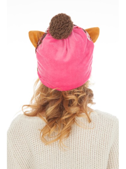 MÜTZE KATZE TRICOT 4 SORT. GRIS/ROSE/VERT/BLANC Einheitsgröße