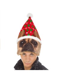 BONNET NOEL ROUGE CHIEN TU
