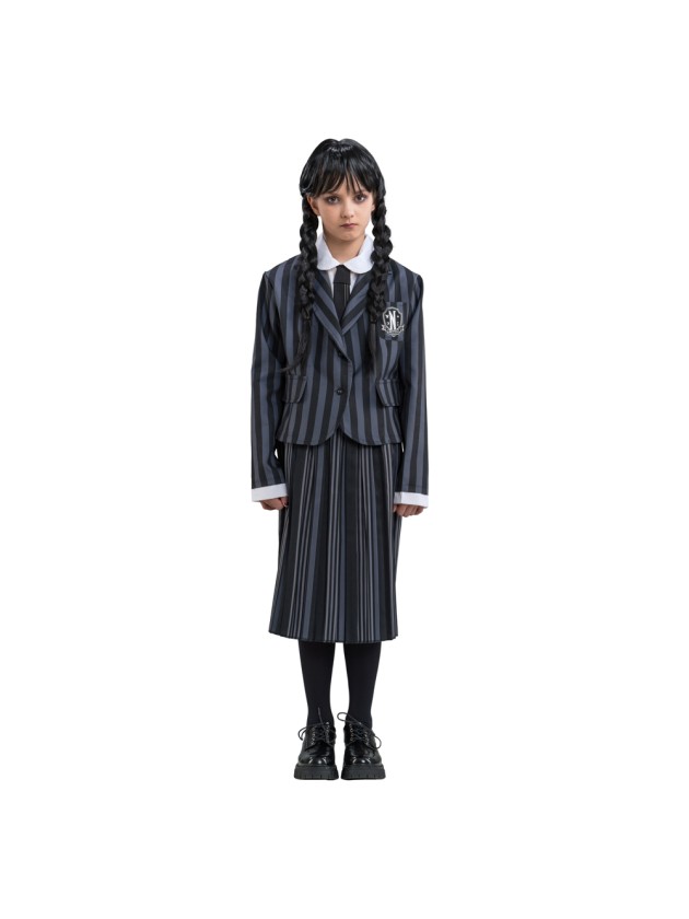 UNIFORME NOIR / GRIS 3 PIECES MERCREDI - WEDNESDAY © 128CM