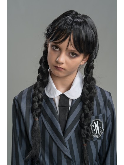 UNIFORME SCHWARZ / GRAU 3 TEILE MITTWOCH - WEDNESDAY © 152CM