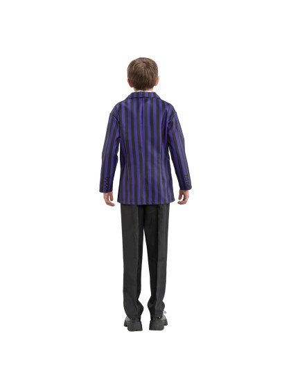 WEDNESDAY © BOY SCHOOL UNIFORM BLACK / VIOLET 3 PIECES 140CM