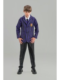 WEDNESDAY © BOY SCHOOL UNIFORM BLACK / VIOLET 3 PIECES 152CM